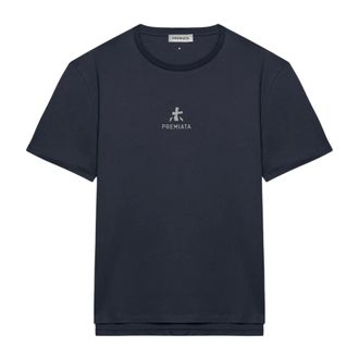 Premiata Katoenen jersey T-shirt - Heren - Tops - Blauw - Maat: L Katoen