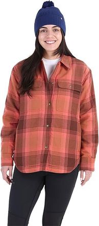 Marmot Ridgefield Sherpa Flannel Jacket Womens Coat Grapefruit/Chocolate : LG, Cotton/Flannel/Polyester