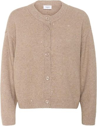 Saint Tropez Truien & Vesten, Dames, Beige, XL, Cardigan