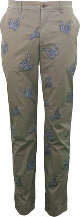 Lords of Harlech Charles Stretch Twill Flat Front Pant in Paisley Moss at Nordstrom, Size 36 X 32