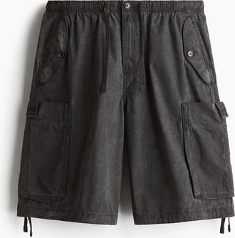 H&M Cargoshorts in Loose Fit - Grau