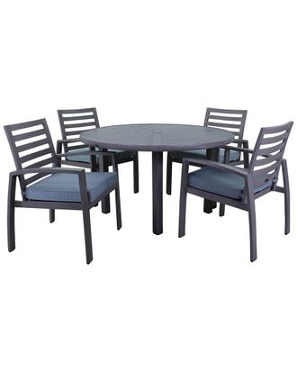 Courtyard Casual Creative Outdoor Products Courtyard Casual Cabo Grey 5Pc Dining Set