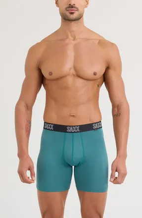 Saxx DropTemp Cooling Mesh Relaxed Fit Boxer Briefs in Turquoise/aqua at Nordstrom, Size X-Large