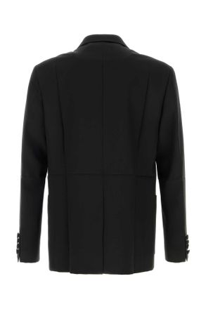 Valentino Garavani Mens Formalwe Blazer Black Virgin Wool Blazers