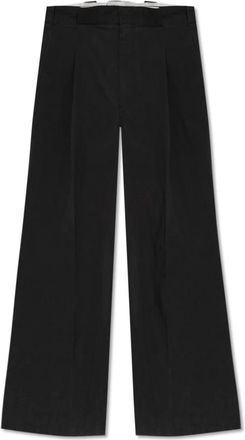 Maison Margiela Loose Fit Broeken - Dames - Wijde Broeken - Zwart - S - Katoen - Broeken