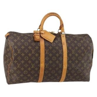 Louis Vuitton Pre-owned Weekend Bags, unisex, Brown, Size: ONE SIZE Pre-owned Canvas Weekend Bag