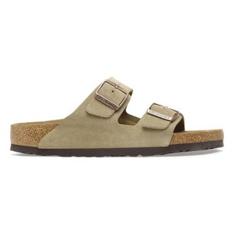 Birkenstock Arizona Su&egrave;de Leren Sandalen Smalle Pasvorm - Dames - Sandalen - Beige - 41 EU - Su&egrave;de - Schoenen