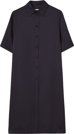 Jil Sander short-sleeve midi shirtdress - women - Viscose - 34 - Blue