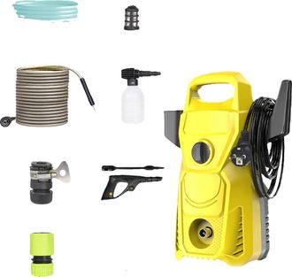 OEM Hidrolimpiadora De Alta Presi&oacute;n, 150 Bares De Presi&oacute;n, Manguera De 10 M De Longitud, Color Amarillo