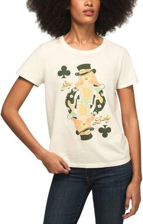 Lucky Brand Stay Lucky Cotton T-Shirt in Gardenia at Nordstrom, Size X-Large