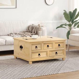 Berkfield Home Storage Box Corona 90x78x45 cm Solid Wood Pine in Light Tan | Size: 90 x 78 x 45 cm