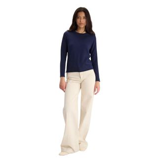 Ines De La Fressange Angelica Jumper - Dames - Ronde hals truien - Blauw - M - Katoen - Truien & Vesten