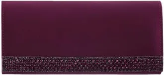 Nina Aurella Crystal Trim Clutch in Bordeaux at Nordstrom