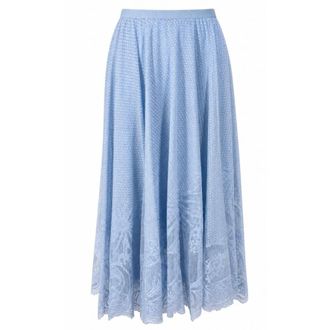 Fabiana Filippi Cotton Poplin Midi Skirt - female - Fabiana Filippi - Midi Skirts - Blue - S - Skirts