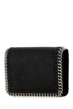 Stella McCartney Womens Falabella Wallet Black Fabric
