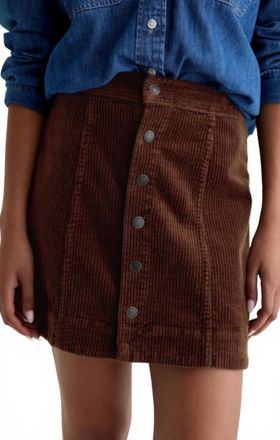 AG - Adriano Goldschmied Evie Corduroy Mini Skirt In Brown