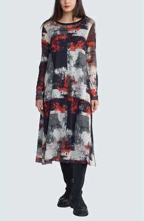 Luukaa D'Celli Aislinn Printed Dress in Red Print at Nordstrom, Size 10