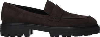 Hogan Mocasines H673 Hombre Gamuza Marr&oacute;n