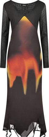 Desigual Napoles Jurk - Dames - Casual kleedjes - Zwart - L - Kleedjes