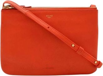 Celine Pre-owned Cross Body Bags, female, Orange, Size: ONE SIZE Pre-owned Leather celine-bags