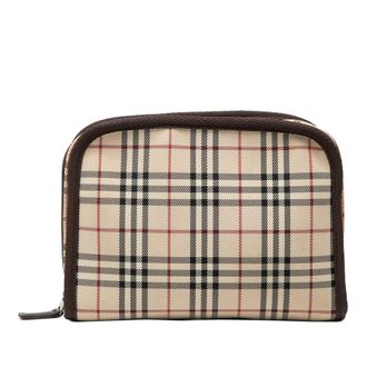 Burberry Pre-owned Burberry House Check Canvas Cosmetic Pouch Ladies I8YDSIC4EWH79QJ7