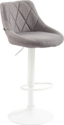 Clp Clp - Taburete De Bar Lazio Tapizado En Tela Gris Blanco