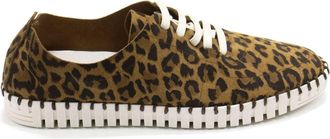 Eric Michael Womens Stacie Lace-Up Casual Sneaker In Leopard