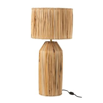 Miv Interiores L&aacute;mpara sobremesa m fibras naturales natural