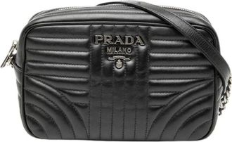 Prada Pre-owned Diagramme Cross Body Bag - - Pre-owned - Donna - Nero - ONE SIZE