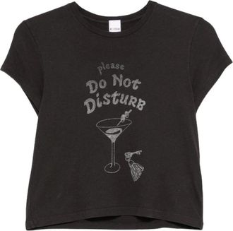 Re/Done 50s Boxy Tee - Dames - Tops - Zwart - Maat: XS Katoen