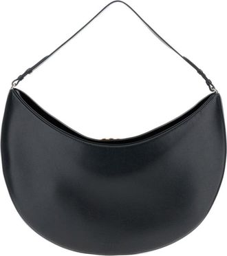 Jacquemus Half-Moon Leather Shoulder Bag With Magnetic Closure