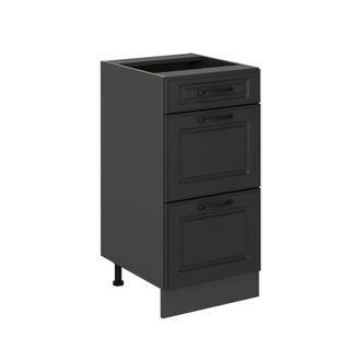 Vicco Mueble Bajo De Cocina R-line, Antracita Casa De Campo, 40 Cm Con Cajones, Sin Encimera Vicco