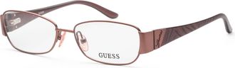 Guess Womens Oval Glasses In Brown