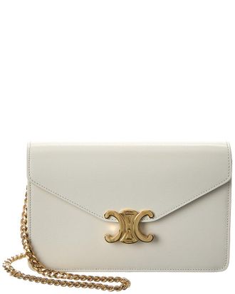 Celine Margo Leather Wallet On Chain