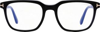 Tom Ford Blue Light Block Square Mens Eyeglasses FT5818-B 001 53