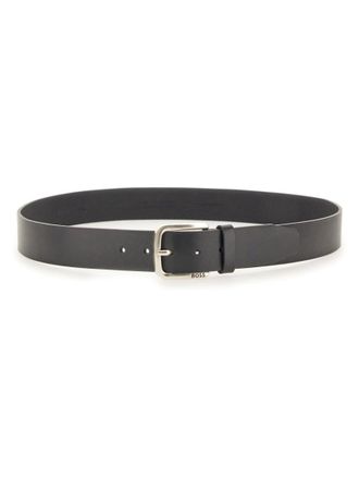 HUGO BOSS Black Solid Buckle Belt