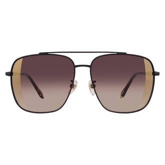 Just Cavalli Brown Gradient Mirror Gold Navigator Ladies Sunglasses SJC030 305G 61