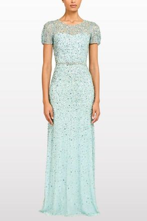 Jenny Packham Epoch Dress in Crystal Aqua at Nordstrom, Size 10 Uk