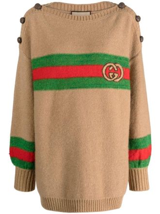 Gucci Web Detail Wolle Top