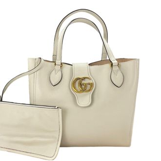 Gucci Gg Marmont White Tote Bag (Pre-Owned)