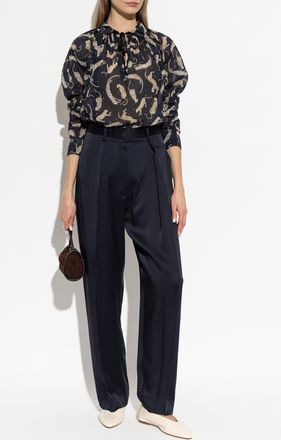 Forte_Forte Forte_forte Top With Animal Motif, Womens, Navy Blue
