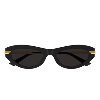 Bottega Veneta Sunglasses, unisex, Black, Size: 53 MM Oval Sunglasses