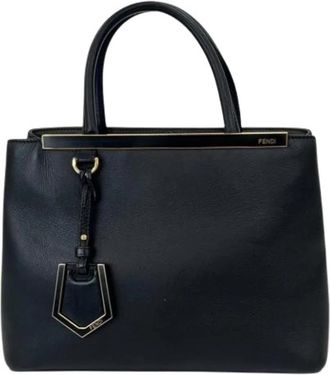 Fendi Pre-owned Vintage Leren Handtas - Dames - Vintage Handtas - Zwart - ONE Size - Leer - Vintage