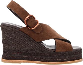 Castaner Brown Betina Suede Wedge Sandals