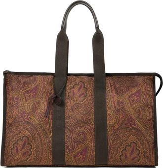 Etro Handbag Brown Nylon Tote Bag