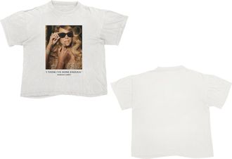 Mariah Carey Unisex-Adult Official Merch Here for It All Done Enough White T-Shirt, White, XL