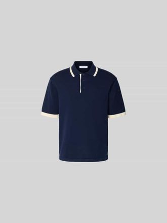 Maison Kitsun&eacute; Regular Fit Poloshirt aus Baumwolle in Marine, Gr&ouml;&szlig;e XL