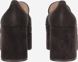Gianvito Rossi Womens Heels Jenna Mocha Suede