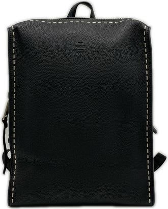 Fendi Selleria Black Leather Backpack (Pre-Owned)
