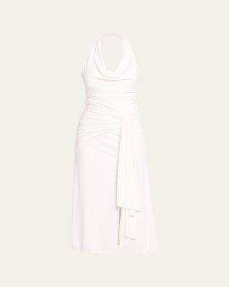 Cinq &agrave; Sept Kaia Draped Halter Midi Dress